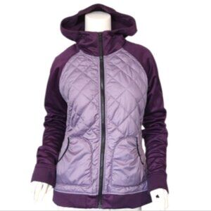 The North Face Hybrid Quilted Hooded Zip Jacket Pockets